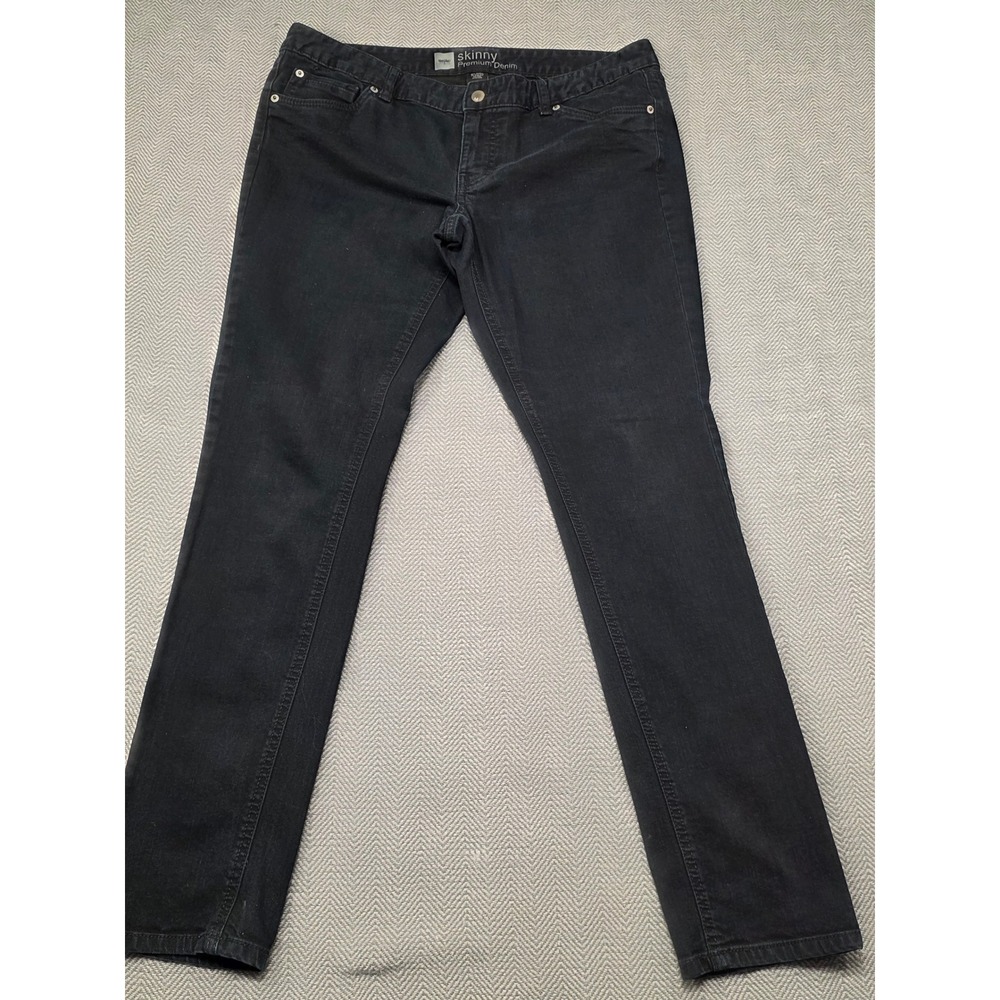 Mossimo Womens Skinny Premium Denim Jeans Black Size 14R